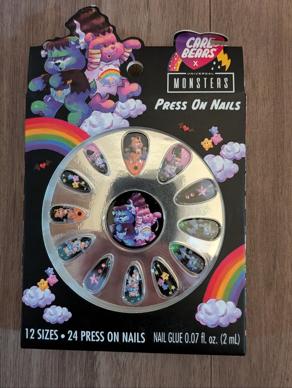 Care Bears Press On Nails - Rainbow Multicolor Character Set